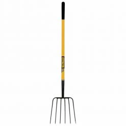 Discount ✔️ TRU PRO 6 Tine Manure Fork 54 In. W/ Fiberglass Handle ⭐