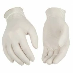 Discount 💯 Kinco Disposable White Latex Gloves 😍